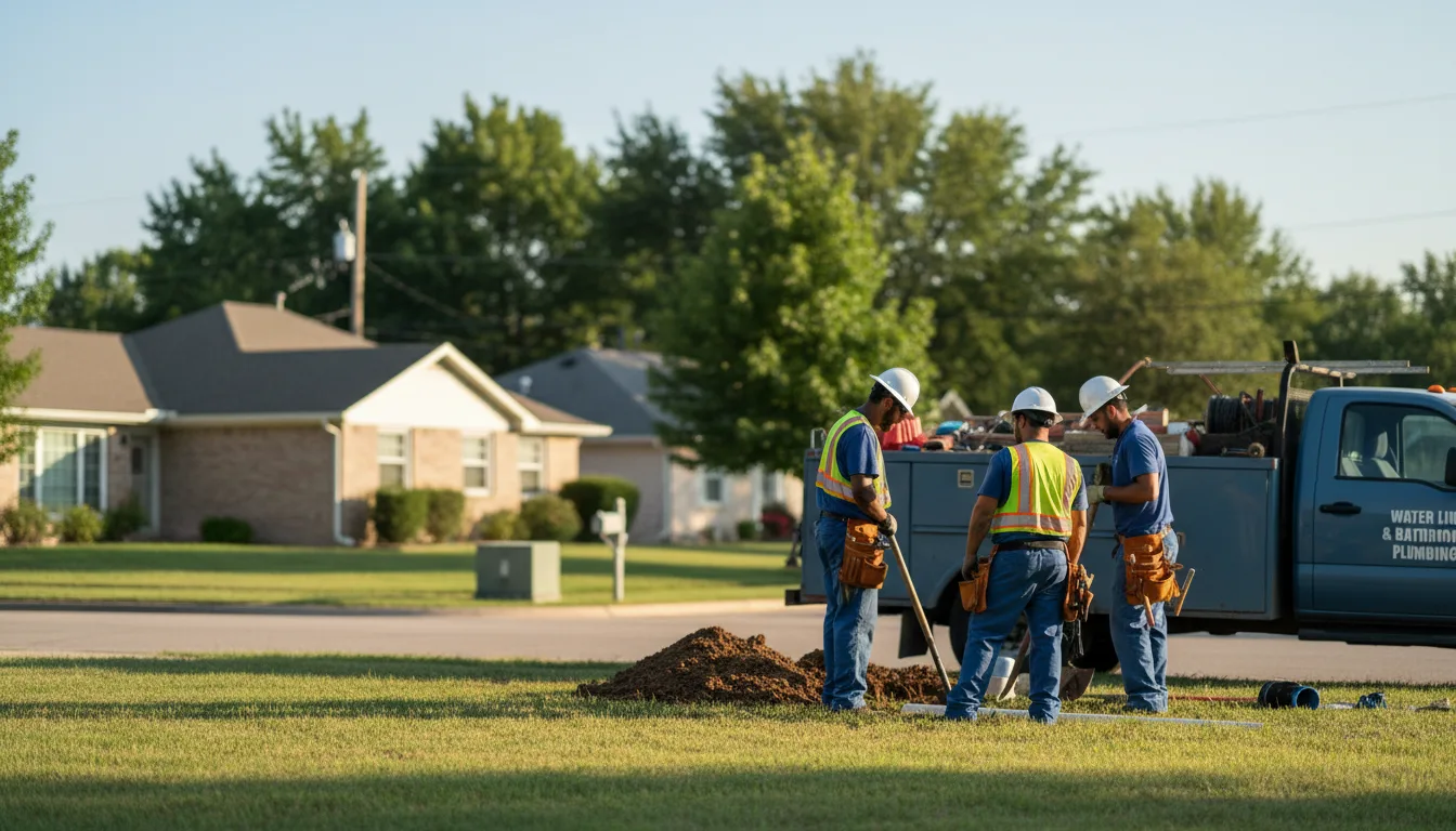 Residential water line and bathroom plumbing service in Salem, WI